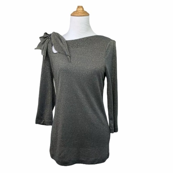New Deletta womens metallic blouse small - Picture 2 of 6